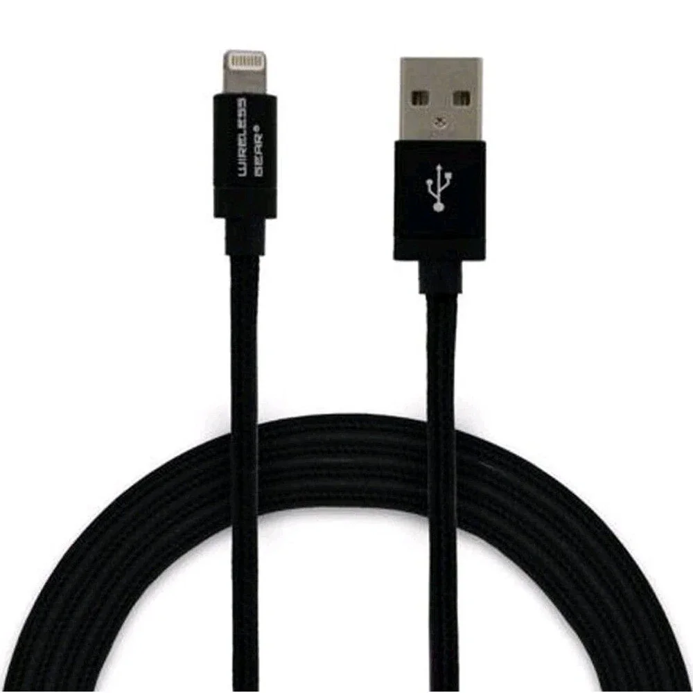 Wireless Gear 10ft iPhone/IPad/iPod BLACK Charger Cord